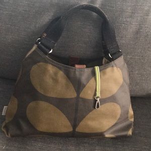 Oral Kiely Classic Shoulder Stem Print Bag in Fern